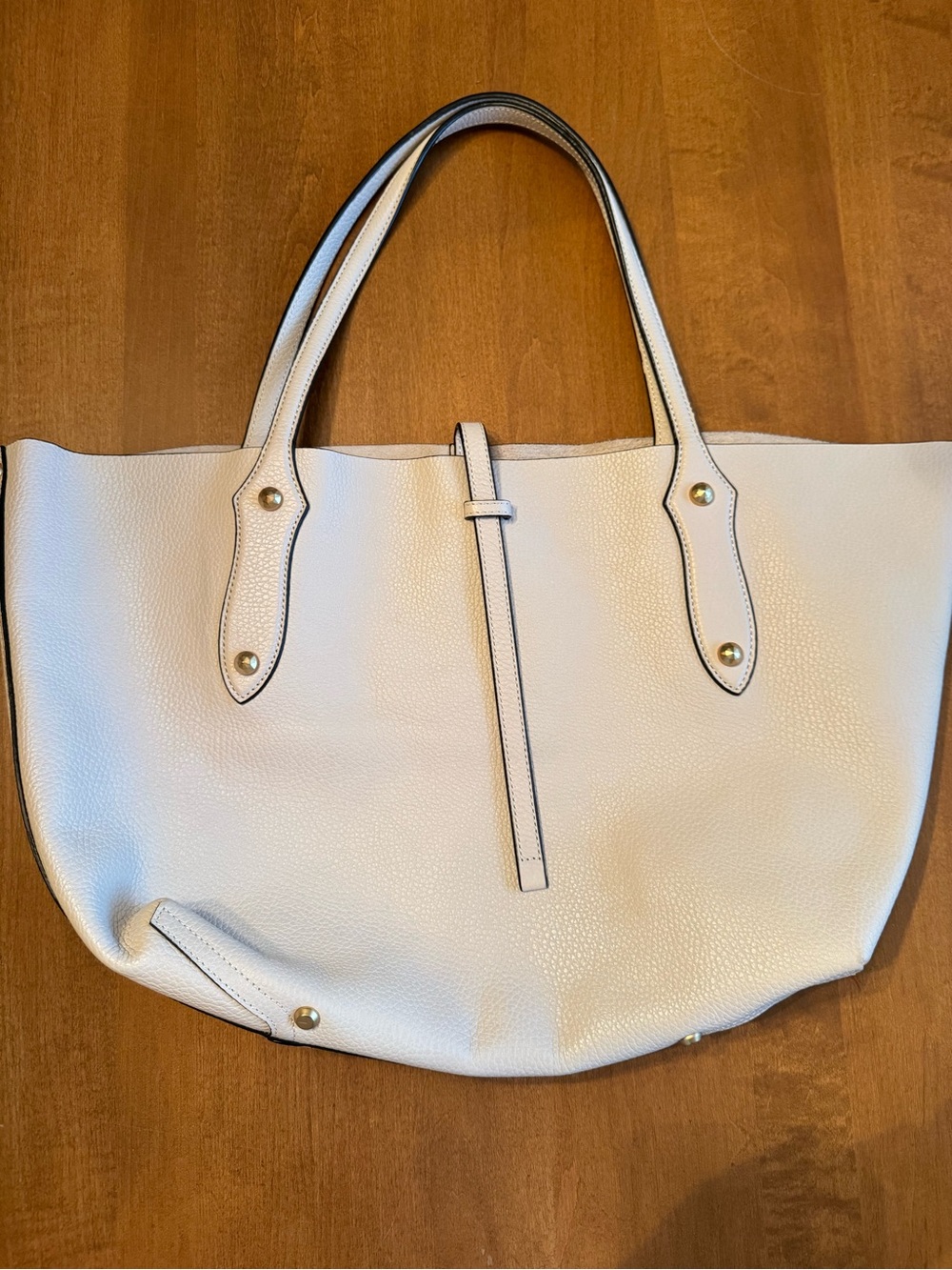 Annabel Ingall Cream Pebbled Leather Tote